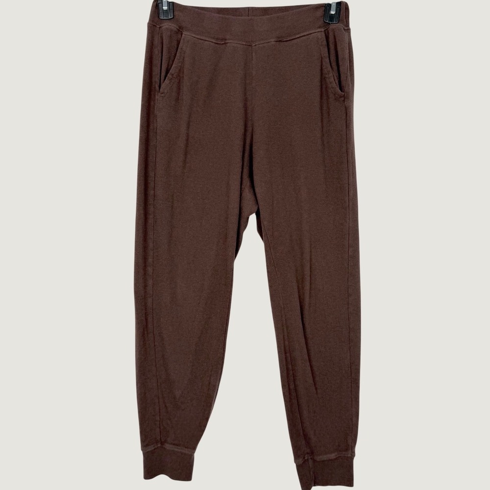 Pact Organic Cotton Joggers Brown High Rise Tapered Sweatpants Womens Medium